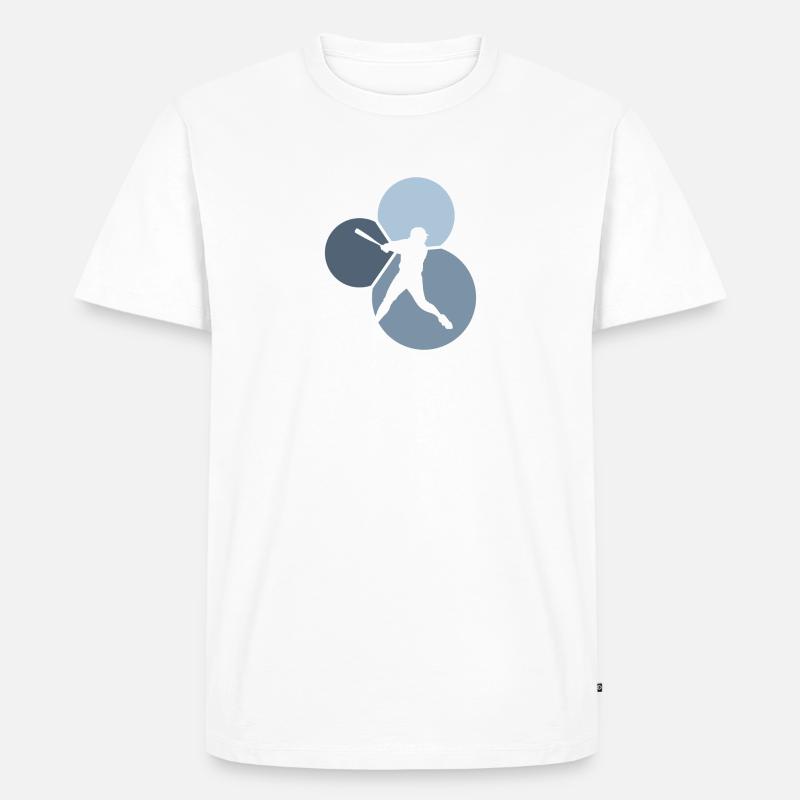 Pitcher Softballschläger Baseball - Männer Premium Bio T-Shirt - Weiß