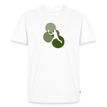 Raquettes de squash Joueurs de squash Raquettes de squash - T-shirt Premium bio Homme - blanc - Devant - Nico (187cm)