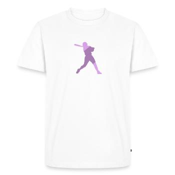 Joueur de softball Pichet Pichet - T-shirt Premium bio Homme - blanc - Devant - Nico (187cm)