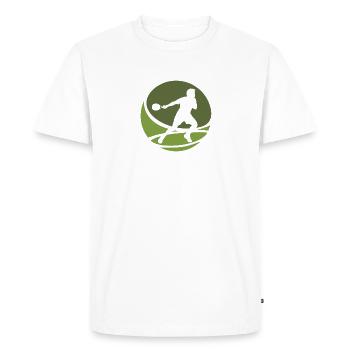 Raquette Squash Raquette de joueur de squash - T-shirt Premium bio Homme - blanc - Devant - Nico (187cm)