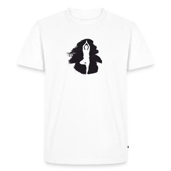 Meditation Yoga Mindfulness - Men's Premium Organic T-Shirt - white - Front - Nico (187cm)