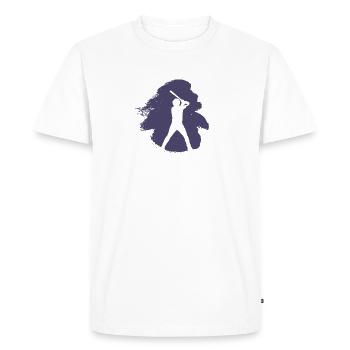 Baseball Baseball Joueur de baseball - T-shirt Premium bio Homme - blanc - Devant - Nico (187cm)