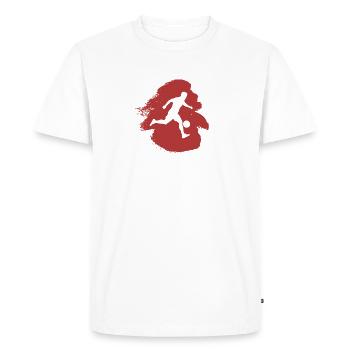 Beach Soccer Beach Soccer Ballon de plage - T-shirt Premium bio Homme - blanc - Devant - Nico (187cm)