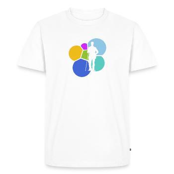 Joueur de billard Joueur de billard boule de billard - T-shirt Premium bio Homme - blanc - Devant - Nico (187cm)