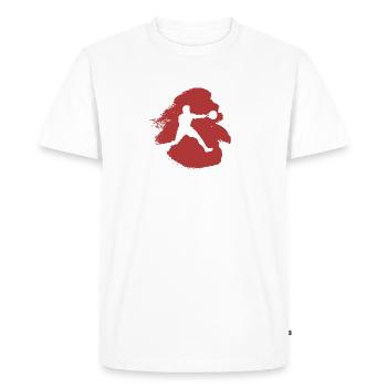 Joueur de squash Raquette Joueur de squash - T-shirt Premium bio Homme - blanc - Devant - Nico (187cm)