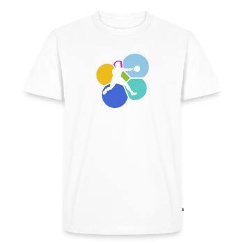 Raquette de squash Joueur de squash Squash - T-shirt Premium bio Homme - blanc - Devant - Nico (187cm)