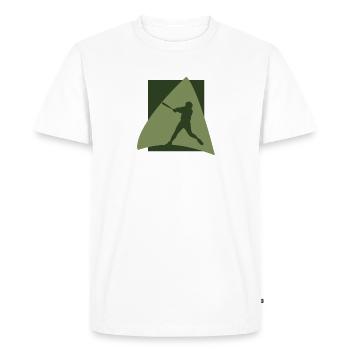 Joueur de softball Pichet de softball - T-shirt Premium bio Homme - blanc - Devant - Nico (187cm)