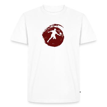 Jeu de pickleball Jeu de pickleball Tennis - T-shirt Premium bio Homme - blanc - Devant - Nico (187cm)