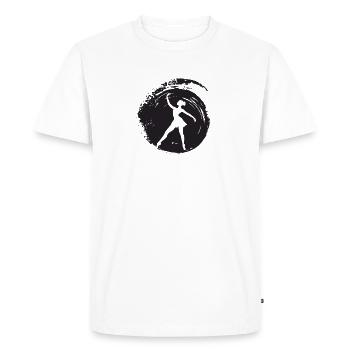 Danseuse de ballet ballerine Le Lac des cygnes - T-shirt Premium bio Homme - blanc - Devant - Nico (187cm)
