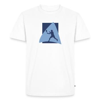 Raquettes Raquettes de squash Joueurs de squash - T-shirt Premium bio Homme - blanc - Devant - Nico (187cm)