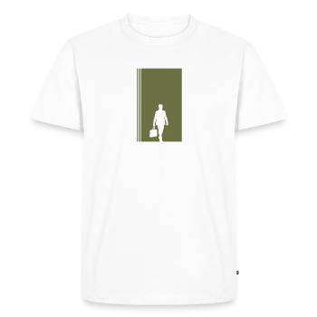 Banquiers Banques de Wall Street - T-shirt Premium bio Homme - blanc - Devant - Nico (187cm)