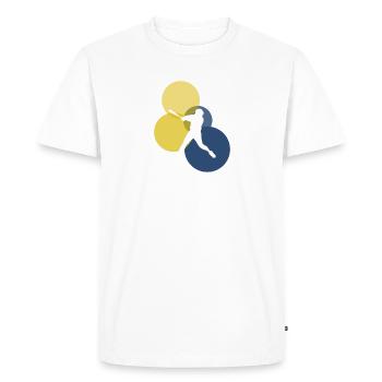 Pichet Pichet Joueur de softball - T-shirt Premium bio Homme - blanc - Devant - Nico (187cm)