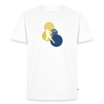 Lanceur Softball Joueur Softball Batte - T-shirt Premium bio Homme - blanc - Devant - Nico (187cm)