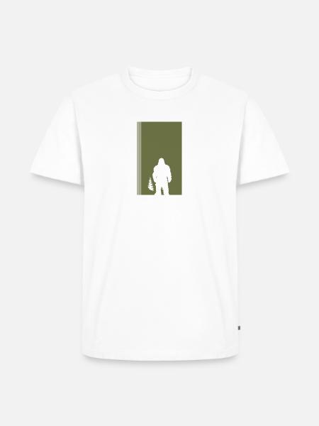 Big foot Lochness Yeti - Männer Premium Bio T-Shirt - Weiß