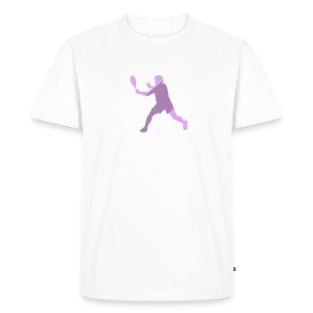 Raquette Squash Joueur de squash - T-shirt Premium bio Homme - blanc - Devant - Nico (187cm)