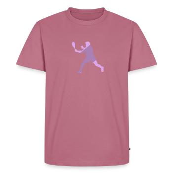 Raquette Squash Joueur de squash - T-shirt Premium bio Homme - mauve - Devant - Nico (187cm)