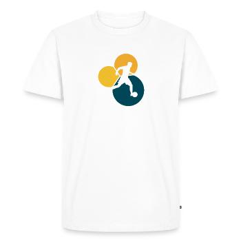 Ballon de plage Beach Soccer Football - T-shirt Premium bio Homme - blanc - Devant - Nico (187cm)