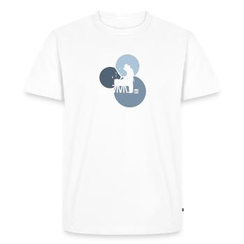 Nid d’abeille Nectar d’abeille - T-shirt Premium bio Homme - blanc - Devant - Nico (187cm)