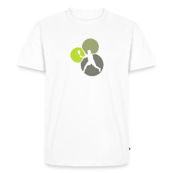 Joueurs de squash Raquettes de squash Joueurs de squash - T-shirt Premium bio Homme - blanc - Devant - Nico (187cm)
