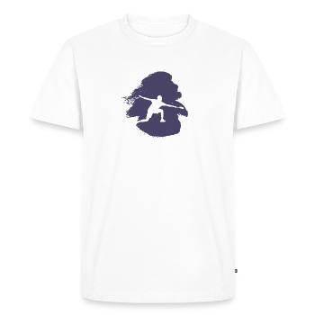 Badminton Drop Badminton Racket - Men's Premium Organic T-Shirt - white - Front - Nico (187cm)