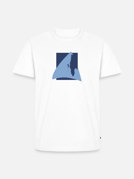 Alpinist Seilklettern Bergsteigen - Männer Premium Bio T-Shirt - Weiß