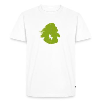 Alpinisme Alpinisme Escalade - T-shirt Premium bio Homme - blanc - Devant - Nico (187cm)