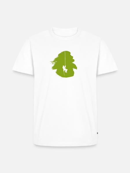 Bergsteigen Bergsteiger Klettern - Männer Premium Bio T-Shirt - Weiß