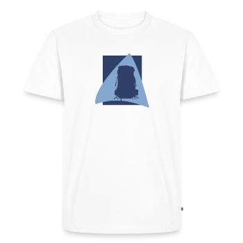 Hiking Backpacker Backpacking - Men's Premium Organic T-Shirt - white - Front - Nico (187cm)