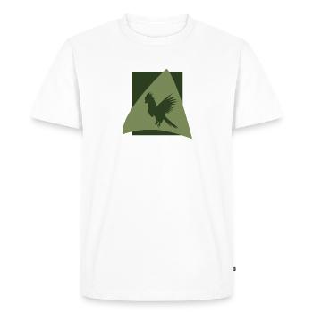Perroquet Ara Oiseau - T-shirt Premium bio Homme - blanc - Devant - Nico (187cm)