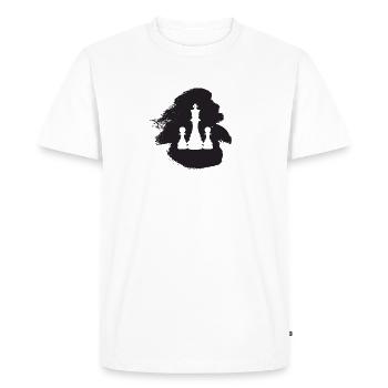 échiquier échiquier joueur d’échecs - T-shirt Premium bio Homme - blanc - Devant - Nico (187cm)