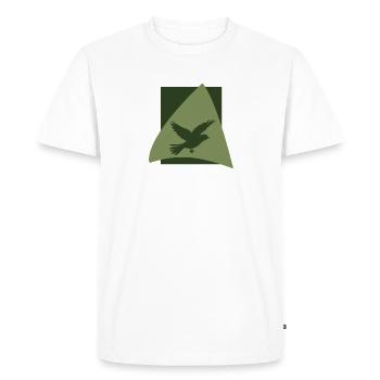 Ailes Oiseaux Ailes - T-shirt Premium bio Homme - blanc - Devant - Nico (187cm)