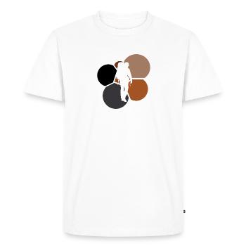 Backpacking Backpack Pilgrim - Men's Premium Organic T-Shirt - white - Front - Nico (187cm)