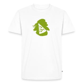Mouse Parmesan Mouse - Men's Premium Organic T-Shirt - white - Front - Nico (187cm)