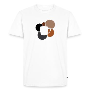 Coffee Bean Coffee Coffee - Men's Premium Organic T-Shirt - white - Front - Nico (187cm)