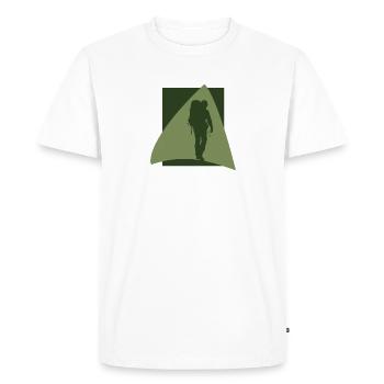 Backpack Pilgrim Backpacking - Men's Premium Organic T-Shirt - white - Front - Nico (187cm)