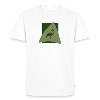 Flamants roses flamants roses exotiques - T-shirt Premium bio Homme - blanc - Devant - Nico (187cm)