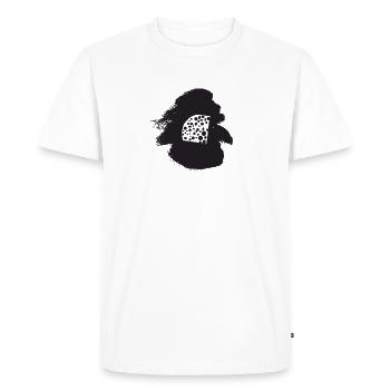 Mouse Parmesan Cheese - Men's Premium Organic T-Shirt - white - Front - Nico (187cm)