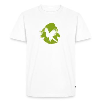 Perroquet Cacatoès Oiseau - T-shirt Premium bio Homme - blanc - Devant - Nico (187cm)