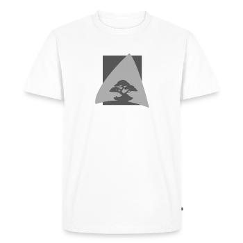 Arbre Arbre Arbre Grandir - T-shirt Premium bio Homme - blanc - Devant - Nico (187cm)