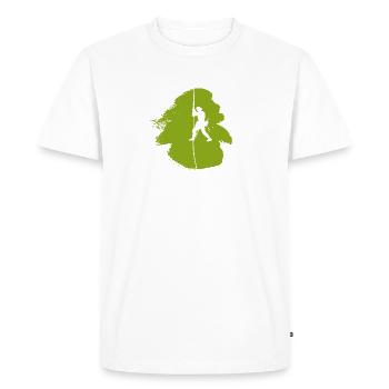 Alpinisme, Alpinisme, Escalade - T-shirt Premium bio Homme - blanc - Devant - Nico (187cm)