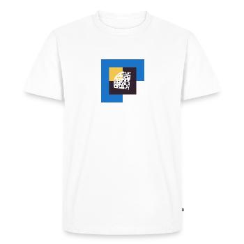 Cheese Parmesan Mouse - Men's Premium Organic T-Shirt - white - Front - Nico (187cm)
