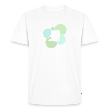 Ordinateur de travail Internet PC - T-shirt Premium bio Homme - blanc - Devant - Nico (187cm)