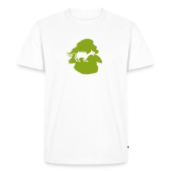 Bête mythique Bigfoot Bigfoot - T-shirt Premium bio Homme - blanc - Devant - Nico (187cm)