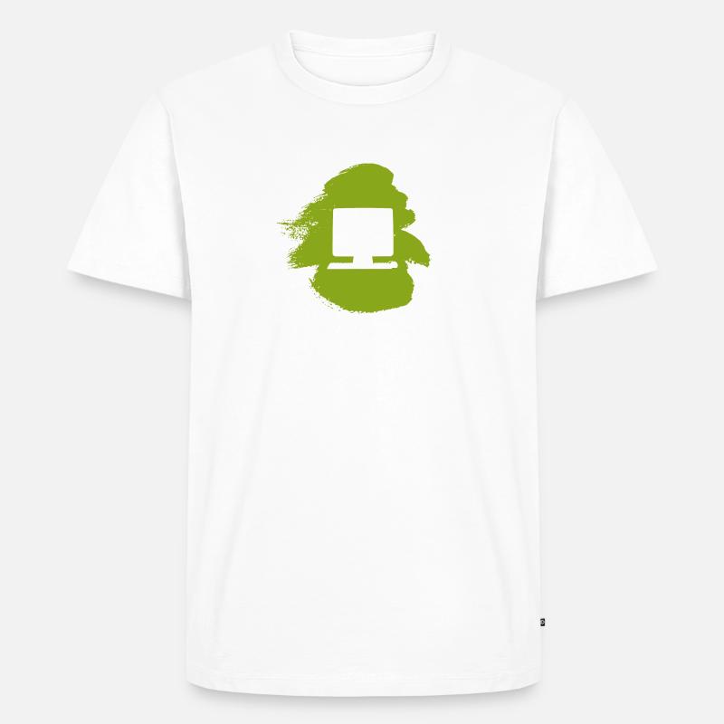 PC Computerarbeit Computerarbeit - Männer Premium Bio T-Shirt - Weiß