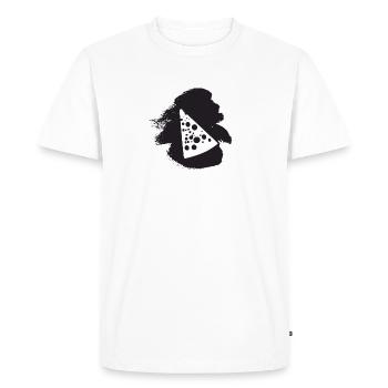 Mouse Parmesan Gourmet - Men's Premium Organic T-Shirt - white - Front - Nico (187cm)