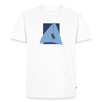 Alpiniste alpiniste alpiniste - T-shirt Premium bio Homme - blanc - Devant - Nico (187cm)