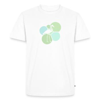 Flamenco Oiseau D’eau Flamenco - T-shirt Premium bio Homme - blanc - Devant - Nico (187cm)
