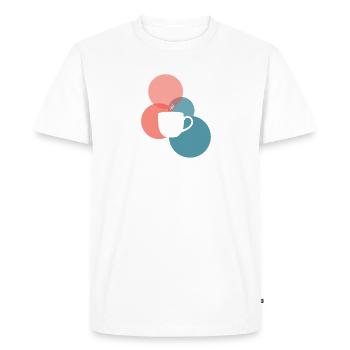 Coffee Bean Coffee Coffee Mug - Men's Premium Organic T-Shirt - white - Front - Nico (187cm)