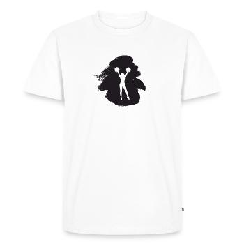 Fille Girlie Pom-pom girl - T-shirt Premium bio Homme - blanc - Devant - Nico (187cm)
