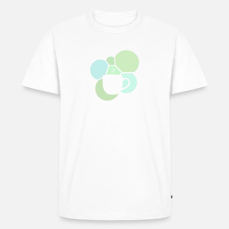 Kaffee Cappuccino Kaffee - Männer Premium Bio T-Shirt - Weiß